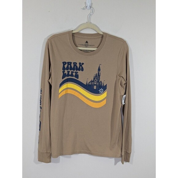 Disney Tops - Nwt Walt Disney World Park Life Castle Womens Long Sleeve Tan Shirt Sz S